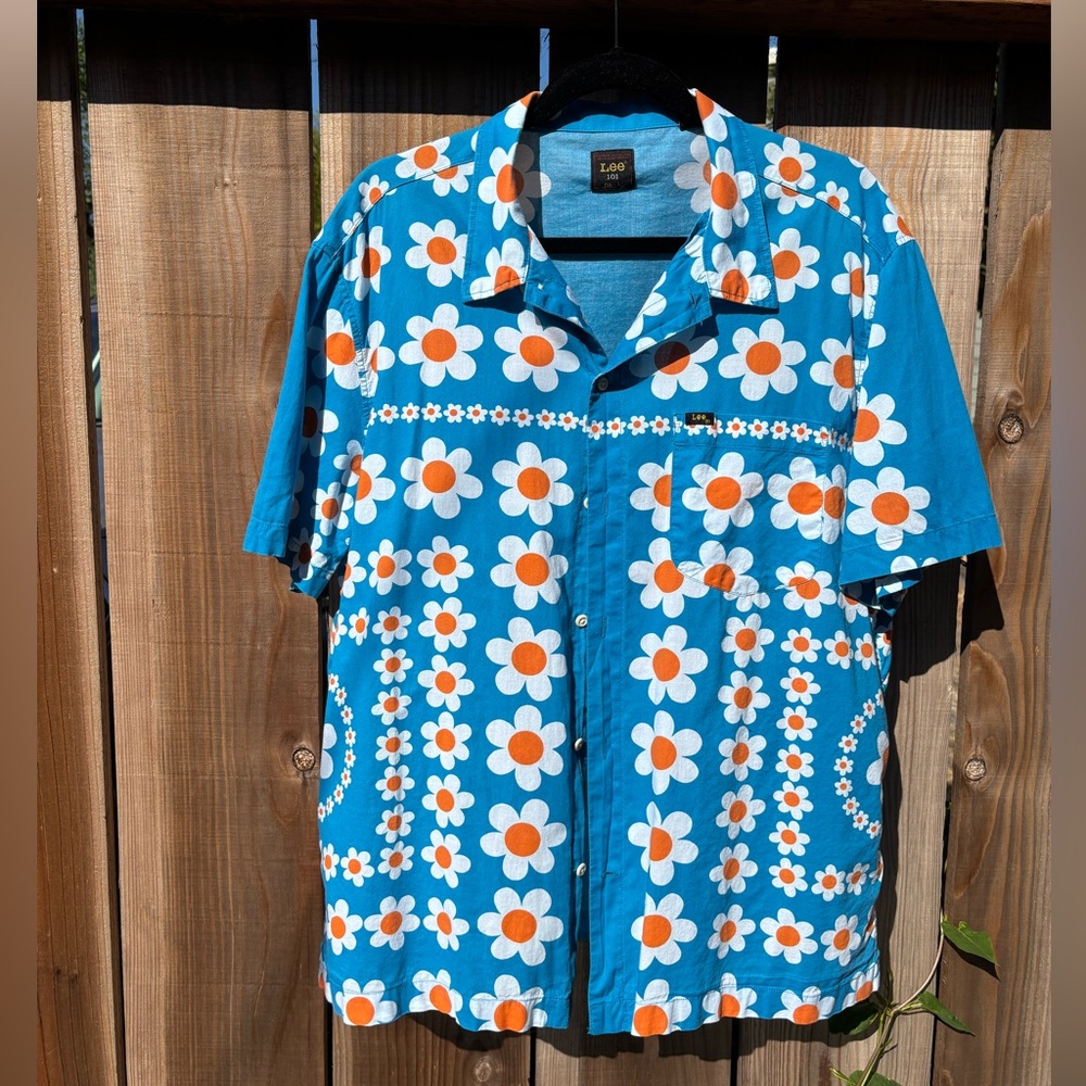 LEE 101 RESORT SHIRT ORANGE CRUSH - size L